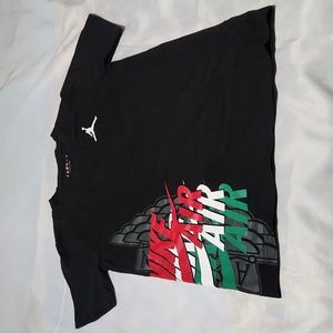 Black Air Jordan t shirt with unique side design